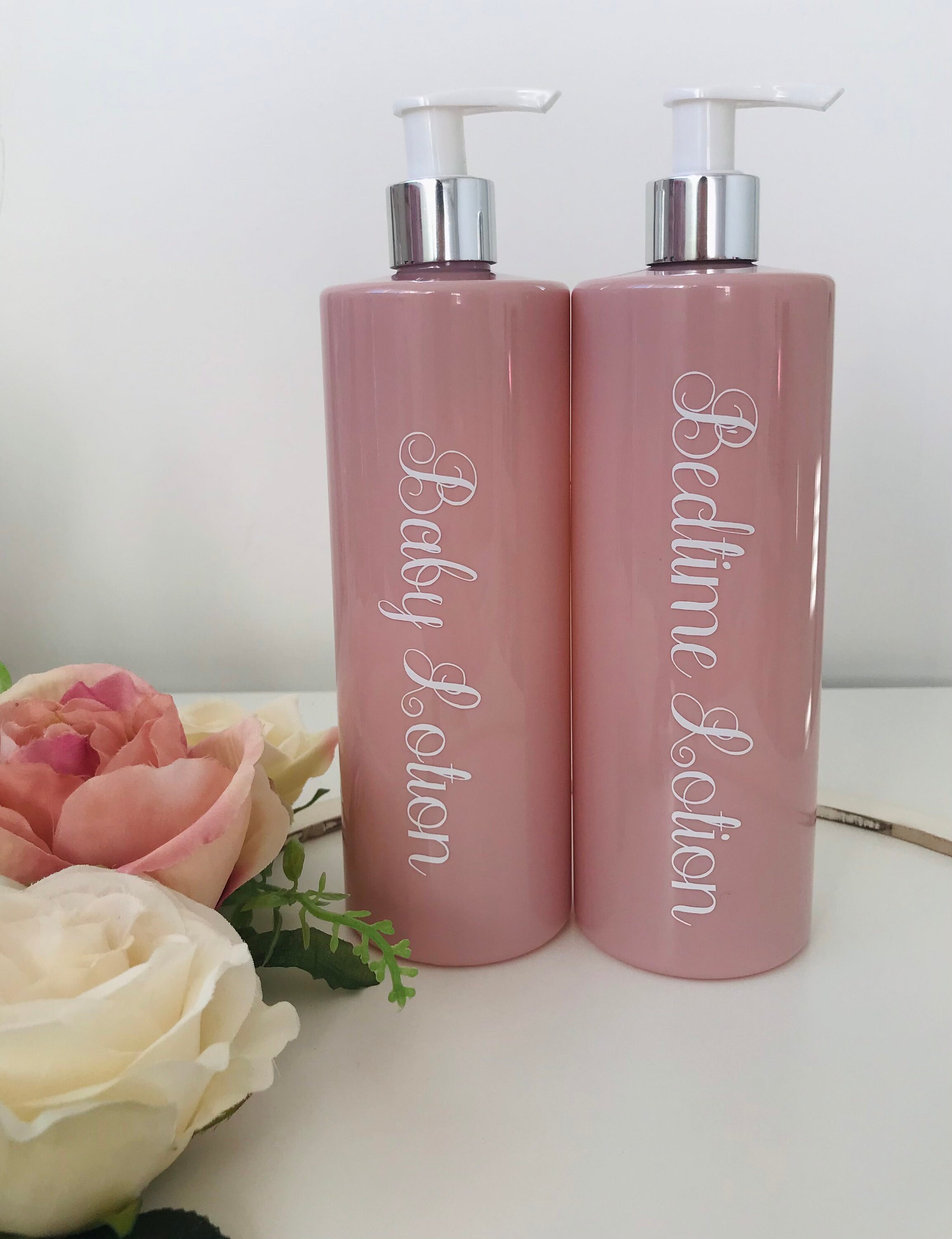 Personalised Rose Pink Pump Bottles 500ml Etsy