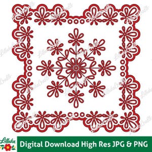 Hungarian Hand Embroidery Pattern Files, Cut Work Eyelet, 7.5"x7.5", SKU005A