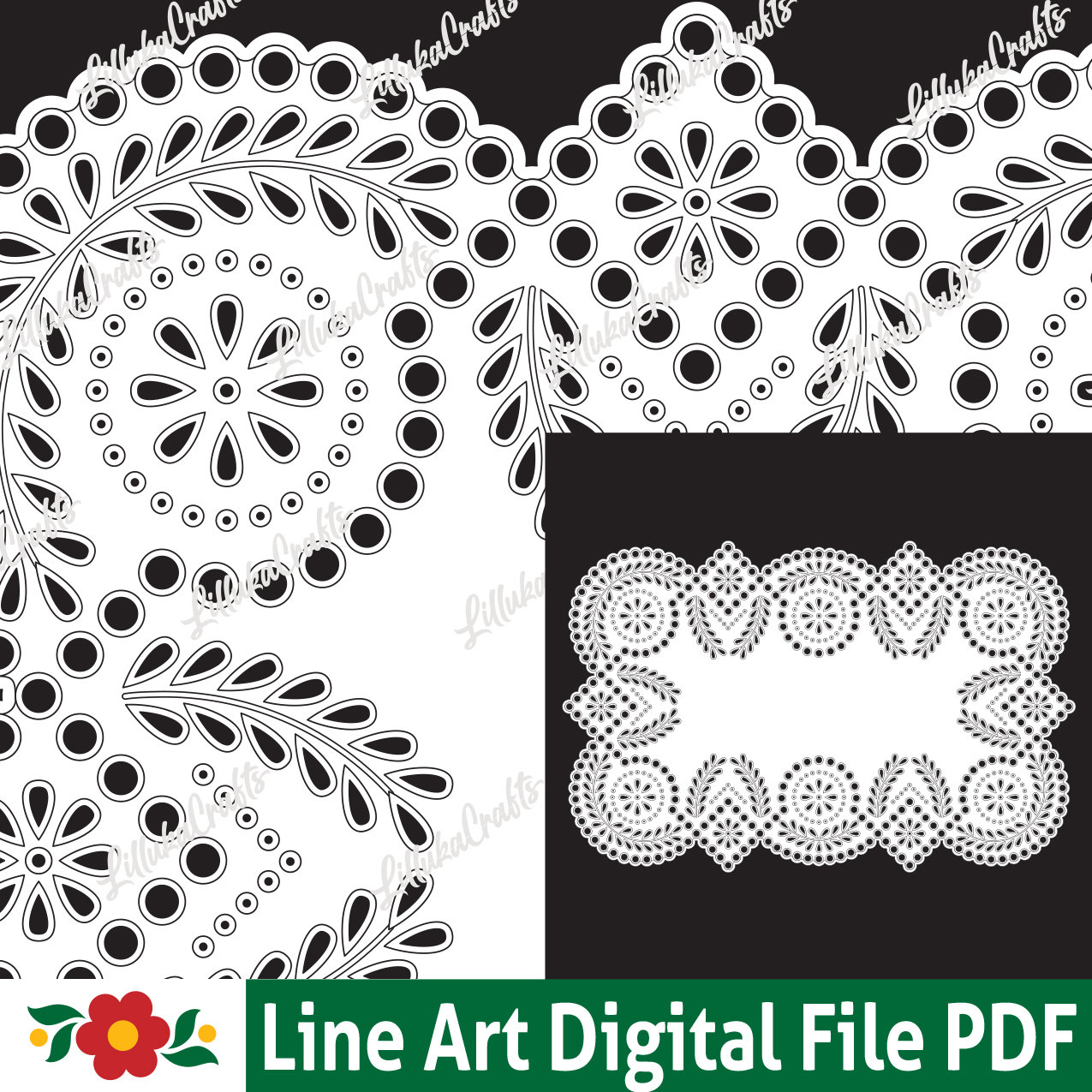 Line Drawing Eyelets 12.2x18.9in Line Art Eyelet Hungarian Embroidery Pattern - Etsy