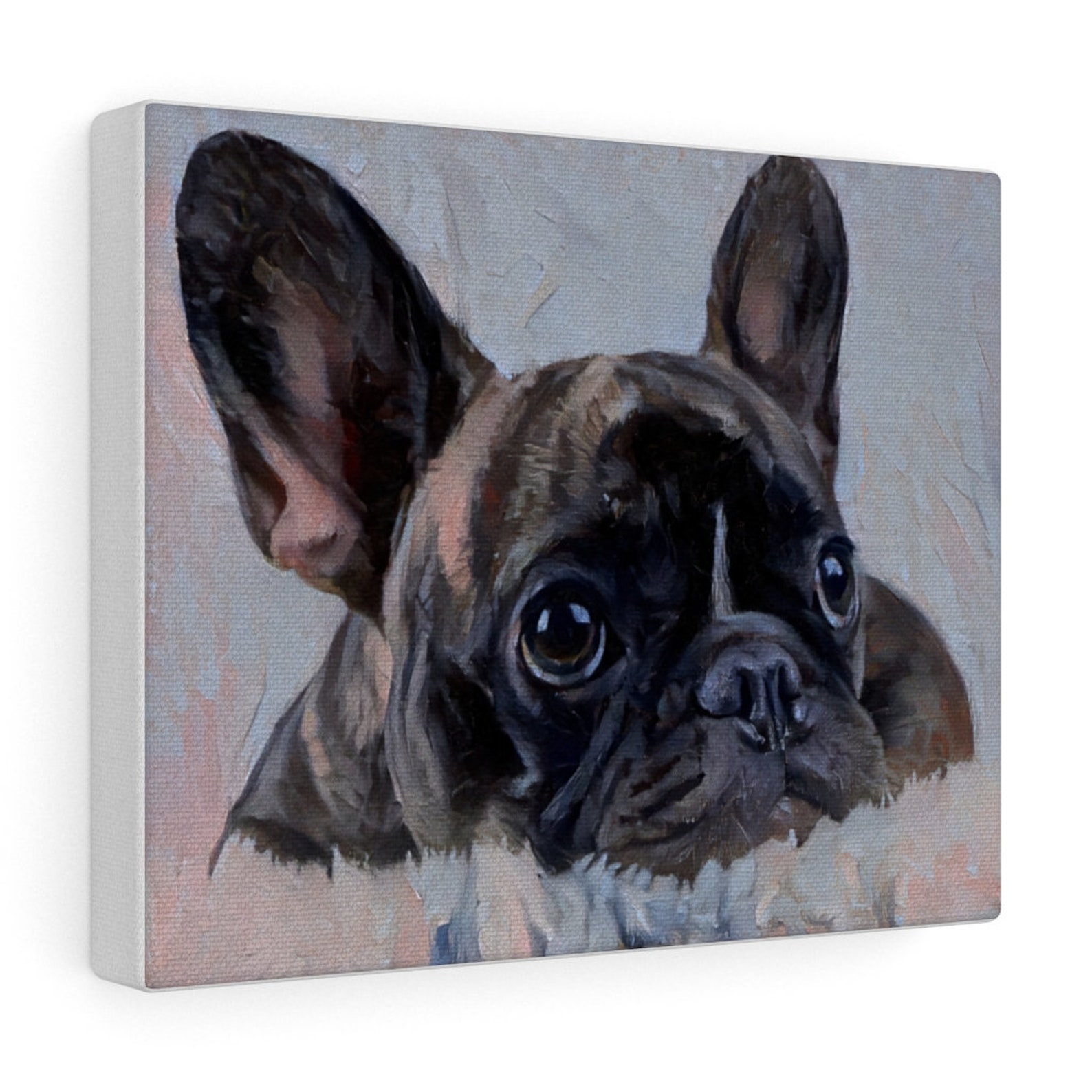 French Bulldog oil painting Original art printed on gallery | Etsy