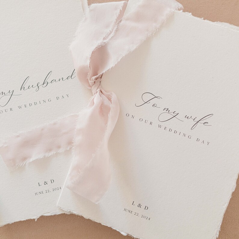 Lilian Love Letters to My Wife / Husband Vow Books – Set of 2, Handmade ...
