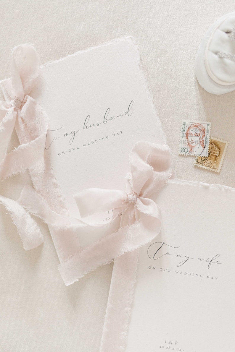 Leia Love Letters to My Wife / Husband Vow Books – Set of 2, Silk ...
