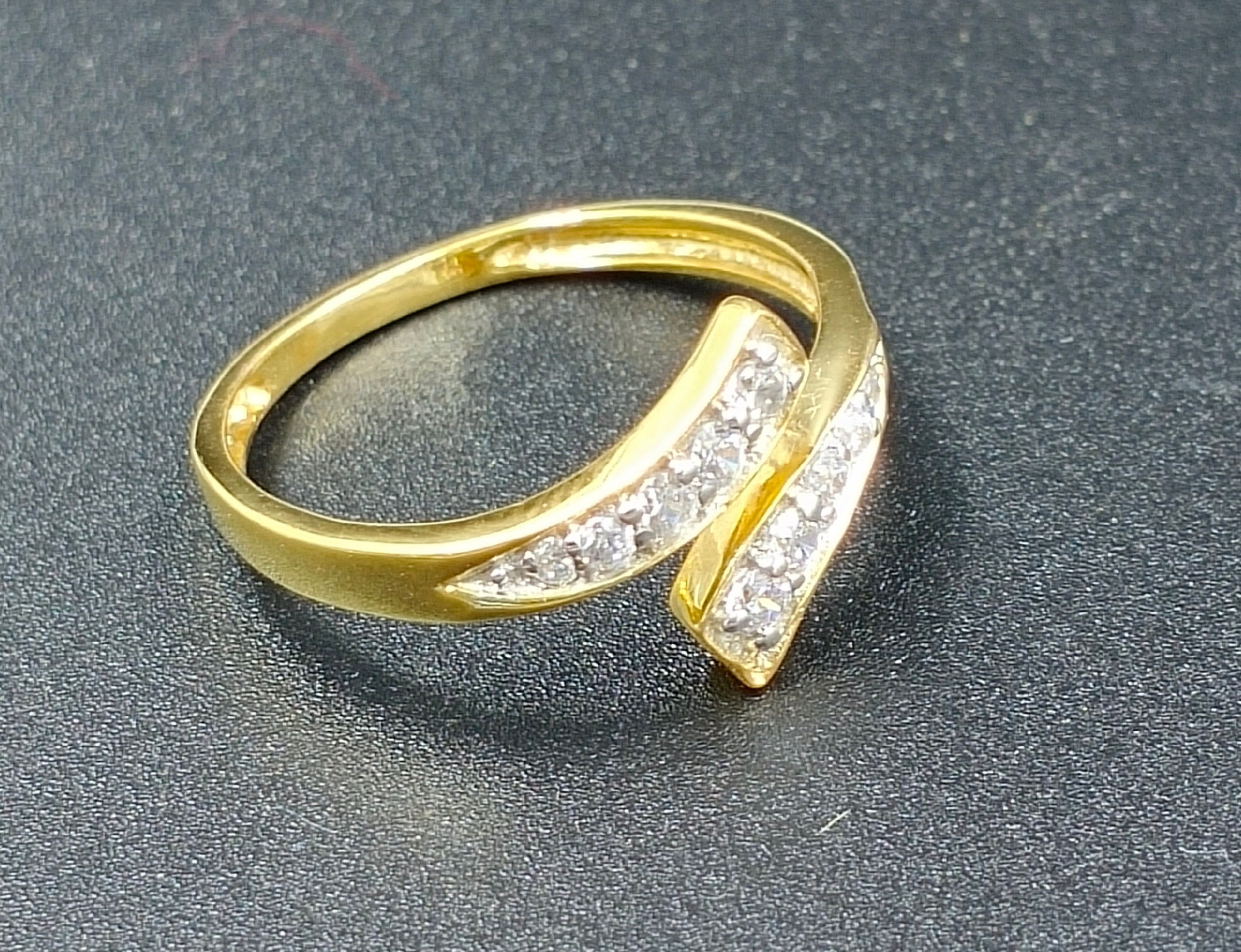 0.25 Ct Round Cut Diamond Toe Ring 10k Yellow Gold Finish | Etsy