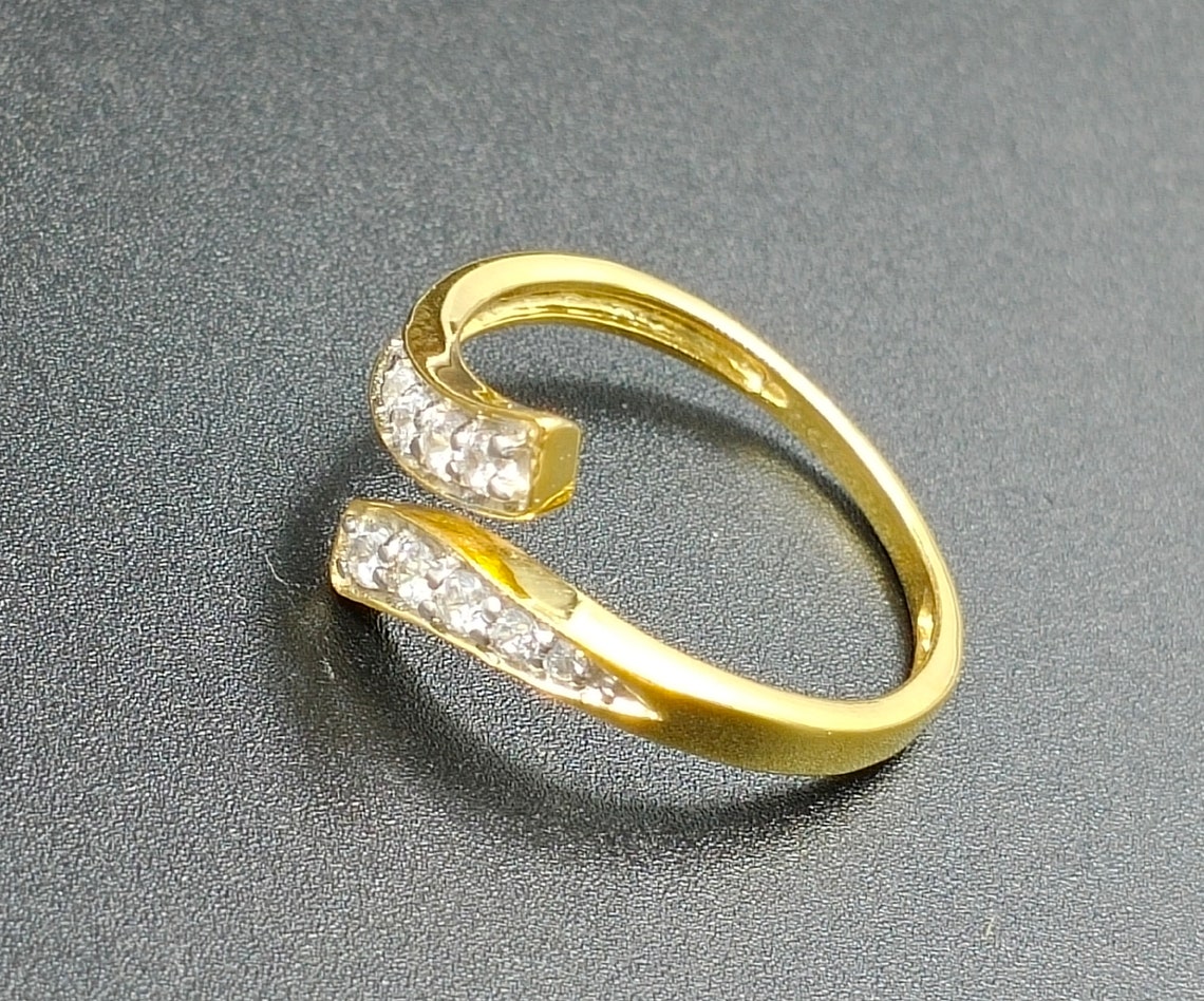 0.25 Ct Round Cut Diamond Toe Ring 10k Yellow Gold Finish Etsy