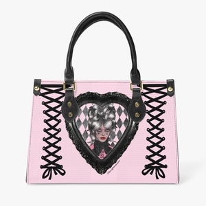 Marie Antoinette Ästhetische Handtasche – Ballett-Gothic-Kern – Dunkle Kokettenmode – Vintage-Mädchen-Eleganz mit Schleifen und Korsett-Details – Freundin-Idee