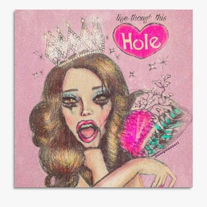 Grunge Hole Band Aesthetic Canvas Art Print Home Decor - Riot Grrrl Alternative Art - kinderwhore - Soft Goth Gift - Rebel Girl - Nasty Gal