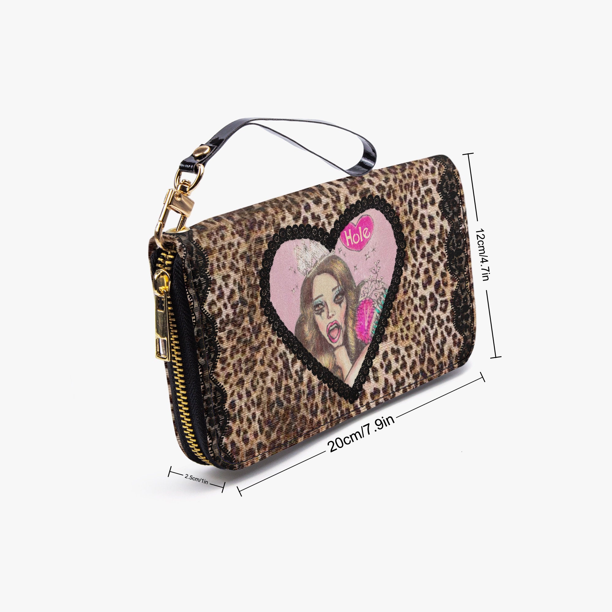 90s Grunge Art Fashion - Leopard Animal Print Purse