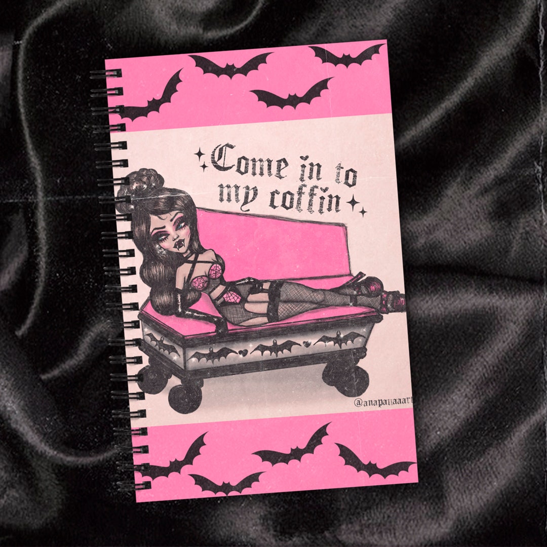 Pastel Goth Vampire Girl Notebook & Journal - Cute Spooky Halloween ...
