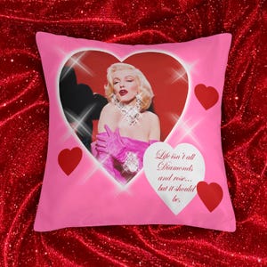 Federa Marilyn Monroe - Decorazione per la casa glamour vintage di Hollywood - Accenti classici delle star del cinema, biancheria da letto retrò per celebrità, eleganza senza tempo