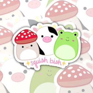 Squish Bish Aufkleber, Squishmallow Aufkleber, Squishmallow Geschenk, SquishMallow Sammler