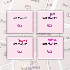 Just Doki Doki Literature Club, Monika, Yuri, Sayori, Natsuki, DDLC Stickers