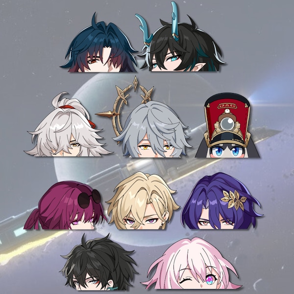 Honkai Star Rail Peeker Stickers, Honkai Star Rail, Honkai Star Rail Car Decals