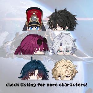 Honkai Star Rail Peeker Stickers, Honkai Star Rail, Honkai Star Rail Car Decals