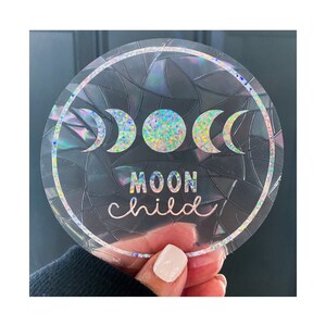 Moon child  moon phases sun catcher  rainbow maker decal sticker