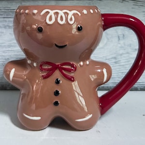 Gingerbread Man Christmas 10 ounce Holiday Mug READ DESCRIPTION HTF