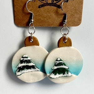 Snowy Scene Ornament Earrings