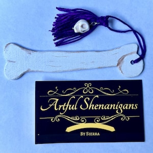 Hand Carved Wooden Femur Bookmark