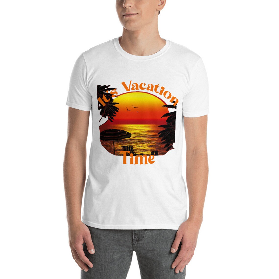 Kurzarm Unisex TShirt Urlaub TShirt tropischen Design Etsy.de
