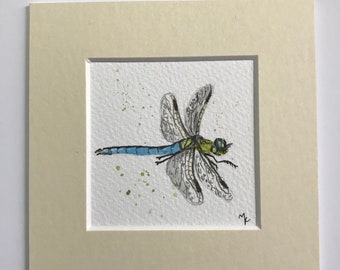 Watercolour dragonfly