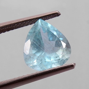 Natural Aquamarine Pear , Aquamarine Gemstone, Gemstone for Sale, Loose Aquamarine , Faceted Stone , Unique Looking Loose Gemstone