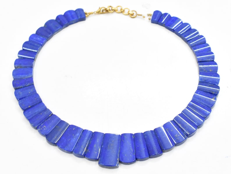 Lapis Lazuli Bead Necklace Blue Lapis lazuli Necklace Lapis Lazuli Necklace Lapis Lazuli Handmade Necklace 450 Ct 14.00 Inches