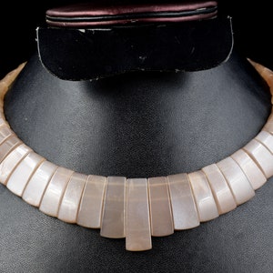 Natural Peach Moonstone Necklace , Choker Necklace, Moonstone Necklace, Fancy Moonstone Necklace, Handmade Necklaces