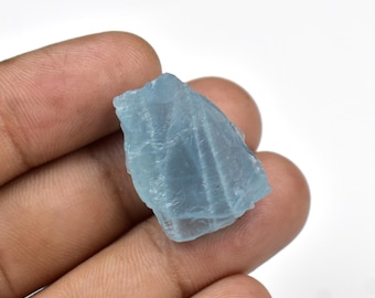 Raw Aquamarine Stone | Pure Blue Rough Gem for Crystal Healing & Jewelry Making