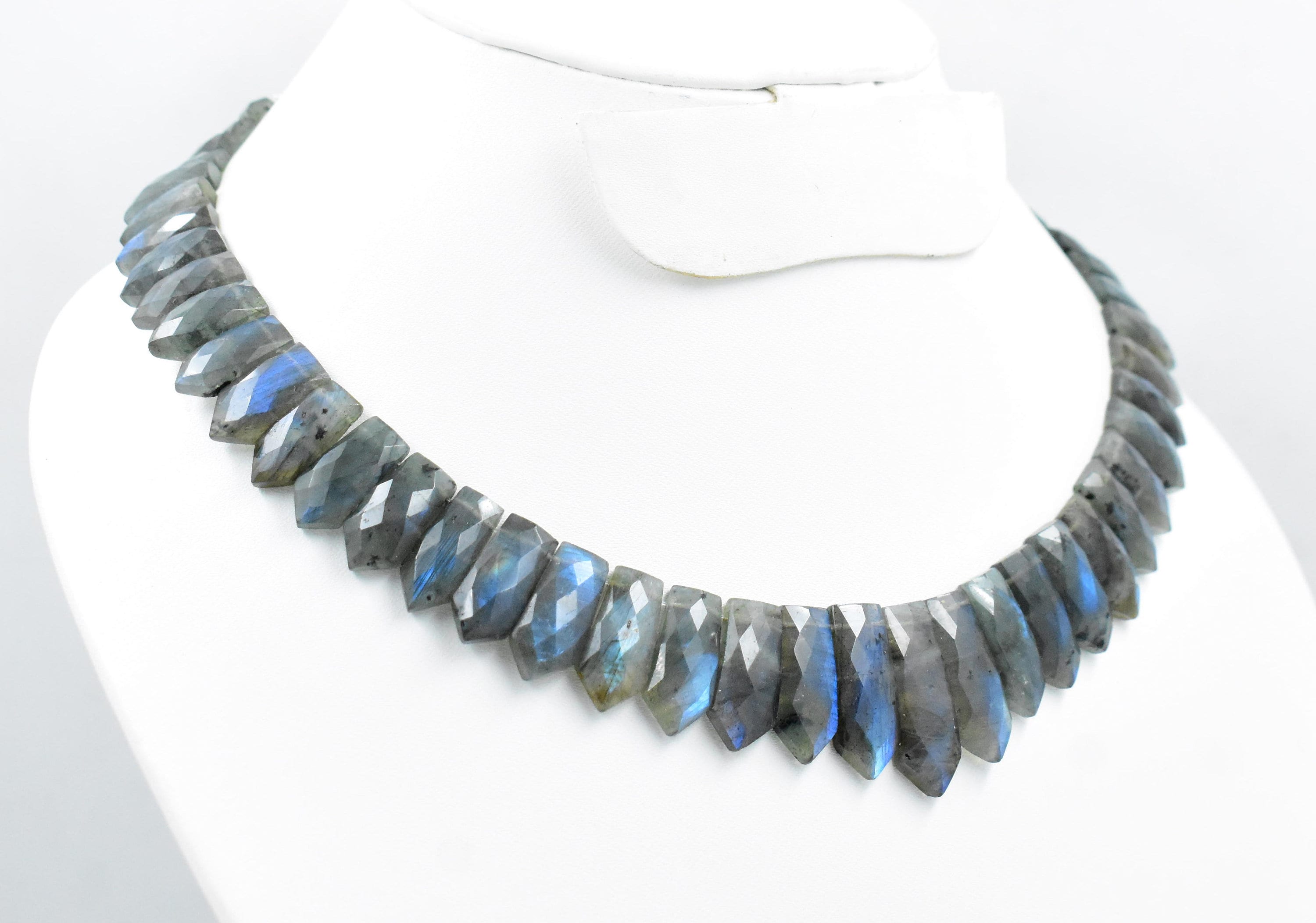 ラブラドライトネックレス チョーカースタイルネックレス マルチ