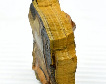 Raw Yellow Tiger Eye Gemstone, Natural Rough Stone for Cabochons & Jewelry
