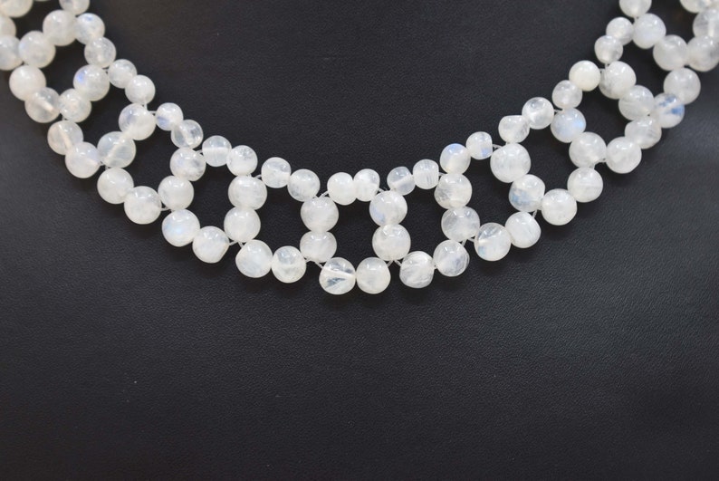 Gorgeous White rainbow Necklace 18.00 Inches Beads Shape loose gemstone Necklace Choker Necklaces Collar Necklaces Gift For Her..