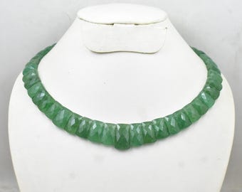 Natural Handmade Green Strawberry Quartz Necklace, Faceted Gemstone Pendant, Spiritual Jewelry For Women