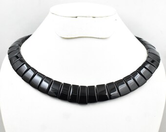 Natural Black Onyx Necklace, Handmade Gemstone Pendant, Beaded Jewelry, Gift for Him or Her
