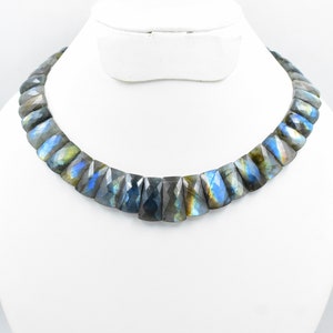 Labradorite Necklace Choker Style Necklace Multi Labradorite Faceted Beads Labradorite For Gift