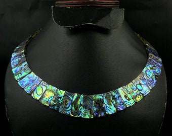 Green Abalone Shell Necklace AAA Quality • Natural Green Shell Beads, Handmade Necklace