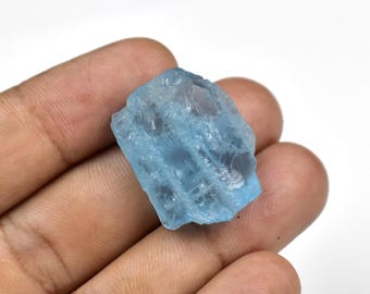 Raw Top Grade Aquamarine Rough Nuggets | Raw Gemstone Beads for Handmade Jewelry