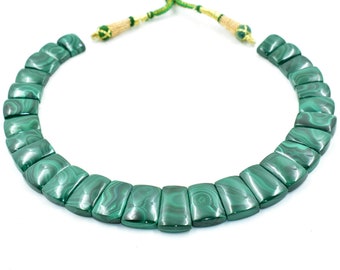 Malachite Necklace Green Malachite Choker Style Necklace Healing Malachite Layout Malachite Necklace Green Gemstone