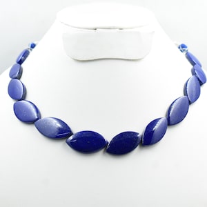 Natural Lapis Lazuli Necklace , Royal Blue and Golden lapis lazuli Necklaces , Layout Necklace , Beaded Lapis Lazuli Necklace