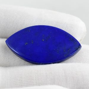 Royal Blue Natural Lapis Lazuli Cabochon Gemstone, 41X22 MM Flat back 42ct Lapis Lazuli Cabochon Polished Lapis Lazuli Loose Gemstone