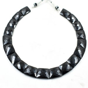 Black Onyx Necklace Fancy Gemstone Necklace, Black Onyx Choker Necklace Black Gemstone Choker , Handicraft Necklace , Smooth Onyx