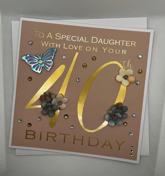 Special Daughter on Your 40th Birthday Card - Etsy