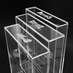 Deluxe Clear Acrylic Book Display Case with White Base (A029B-WDS