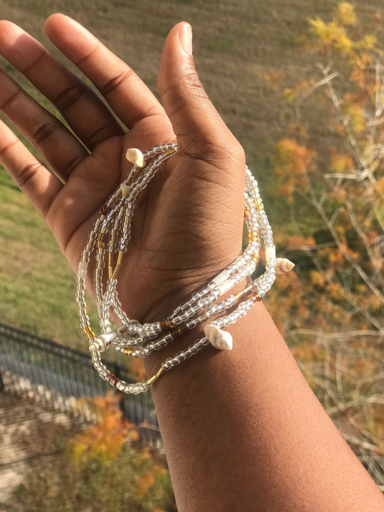 Clear Waist beads with Seashells and Accessories with and Etsy