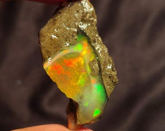 46.00 Carat Opal Rough, Fire Ethiopian Opal Gemstone Rough