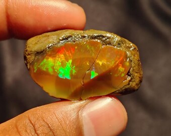 60.00 Carat Opal Rough, Fire Ethiopian Opal Gemstone Rough