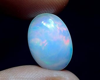 1.80 Carat Ethiopian Opal Cabochon: AAA+ Fire Opal Gemstone Size (12X8.5X4MM)