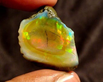 39.00 Carat Opal Rough, Fire Ethiopian Opal Gemstone Rough