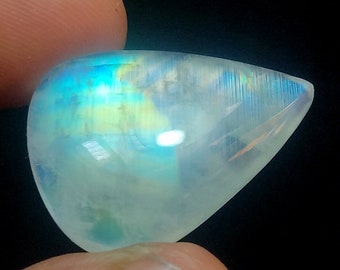 Grootte-24X18X6MM Regenboog Maansteen Zeer hoogwaardige Cabochon edelsteen, Chatoyant natuurlijke edelsteen