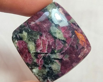 Size(24X24X4.5MM) Natural Eudialyte Gemstone, Amazing Quality Eudialyte Cabochon, Handmade Eudialyte With Happy Feelings, Carat Weight-26.20