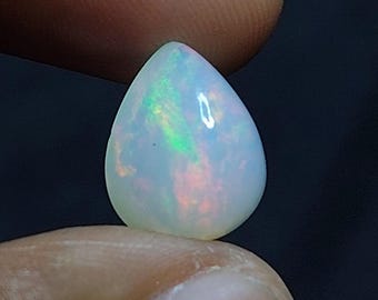3.80 Carat Ethiopian Opal Cabochon: AAA+ Fire Opal Gemstone Size (12X10X7MM)