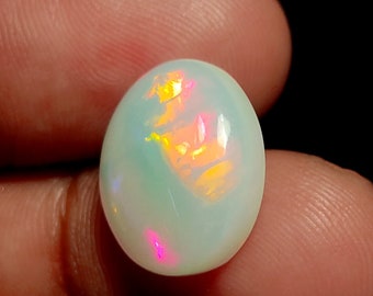 100%  Size-14.5X12X5MM Opal A+ Top Quality Natural Ethiopian Opal Cabochon Lot Welo Opal Making Jewelry, Carat Weight-4.90